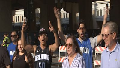 Orlando Magic fans celebrate Friday’s Game 6 victory