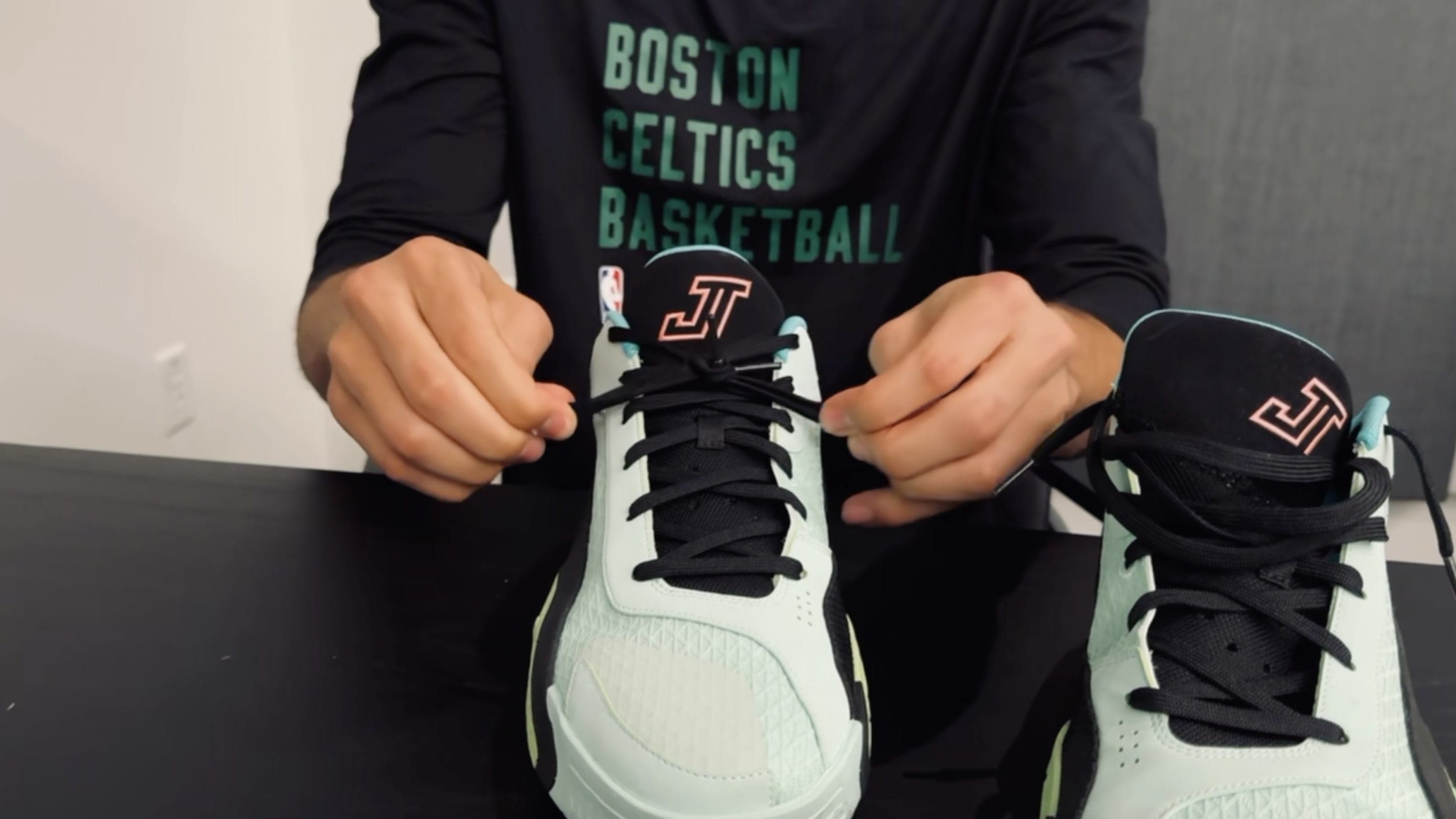 Jayson Tatum Teaches People How To Tie Their Shoes on YouTube