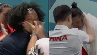 Bizarre moment Olympics weightlifters are repeatedly slapped in face by coaches