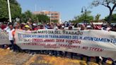 Sindicalizados del Ayuntamiento de Ciudad del Carmen marchan por el Día del Trabajo