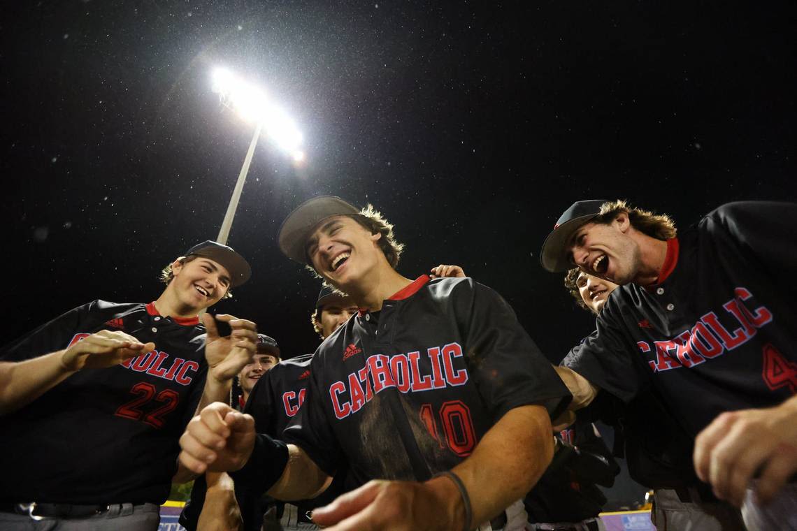 Charlotte Catholic baseball moves on to quarterfinals after shutting out No. 1 Cox Mill