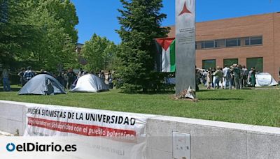 Un grupo de jóvenes acampa en la Universidad Complutense de Madrid contra la masacre en Gaza