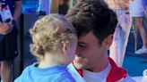 Tom Daley celebrates his Olympic win with sons in Paris