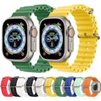 適用蘋果手錶2022新款apple watch Ultra 49mm 海洋錶帶雙扣新款官網同款腕帶iwatch 8 41