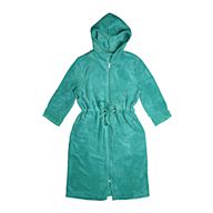 A robe with a hood attached. Provides warmth for the head and neck area. Perfect for lounging at home or as a cover-up after a swim.