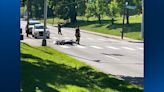 2 people injured after crash involving motorcycle in Pittsburgh
