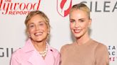 Sharon Stone is pretty in pink with Charlize Theron at LA event