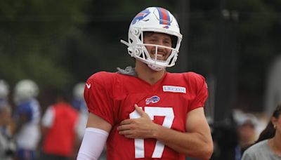Josh Allen: A man of the people (and pups) at Bills training camp