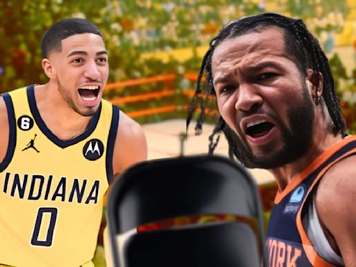 Watch: Knicks' Jalen Brunson Challenges Pacers' Haliburton and Logan Paul With Chair at WWE SmackDown