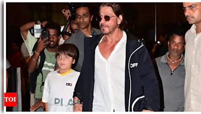 Shah Rukh Khan jets out to London with son AbRam Khan ahead of 'King' shoot - WATCH | - Times of India