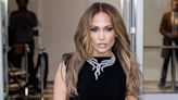 Jennifer Lopez Channeled 'Breakfast at Tiffany's' in a Chic Black Bodycon Dress for 'The Mother' Premiere