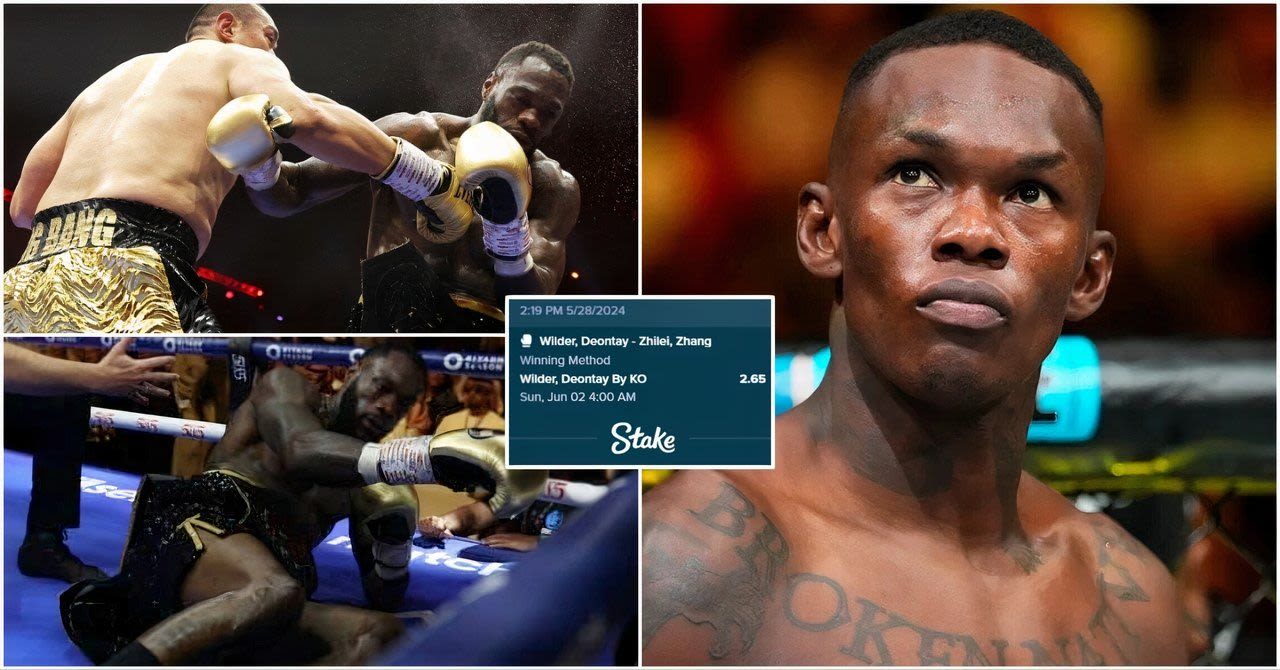 Israel Adesanya loses huge sum after Deontay Wilder's brutal knockout defeat