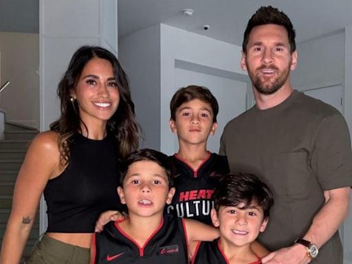 Lionel Messi mostró la intimidad de su familia en su casa antes de ir al partido de la NBA y revolucionó las redes