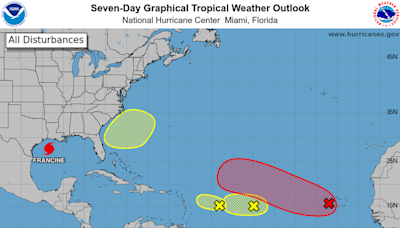 As Hurricane Francine closes in on landfall, multiple systems swirl in the Atlantic