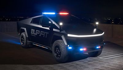 Tesla Cybertruck unveiled as imposing police vehicle