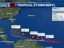 Tropical Depression 2 upgraded to Tropical Storm Beryl