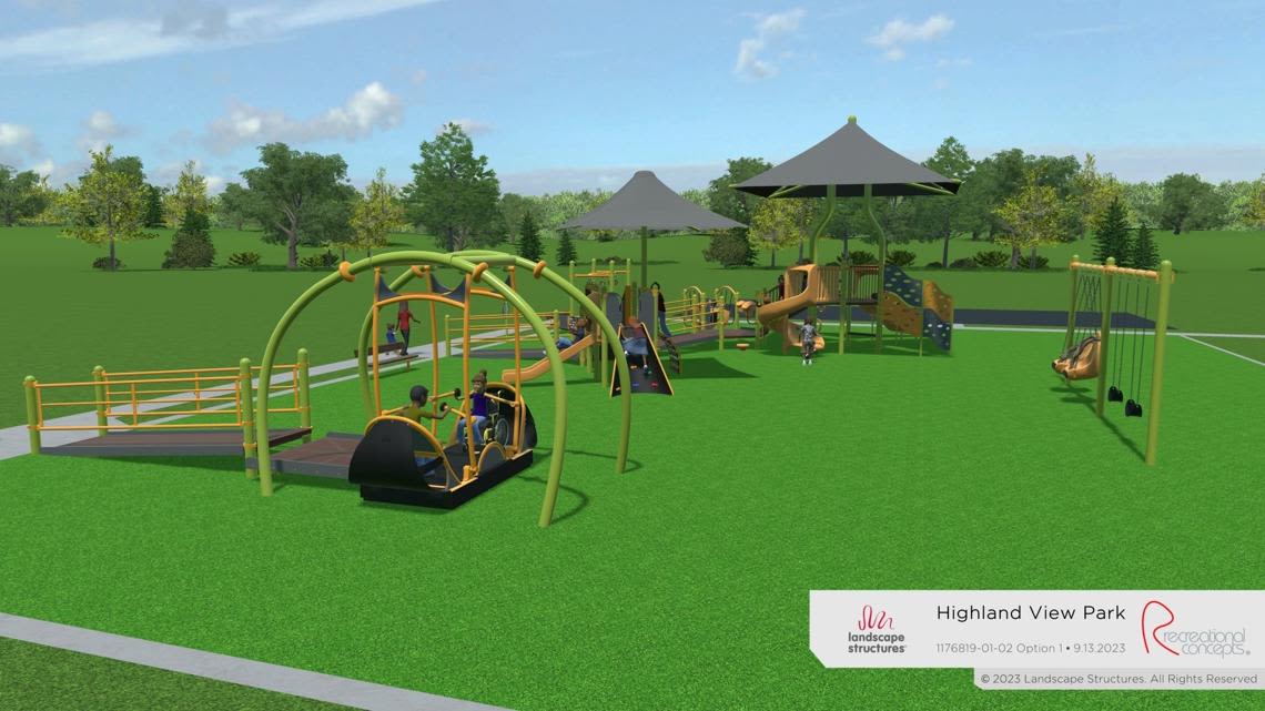 Inclusive playground construction to begin at Highland View Park on May 13