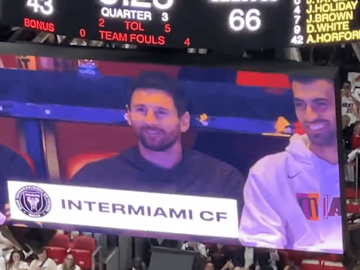 Lionel Messi And Team Mates Show Up For Miami Heat Vs Boston Celtics, NBA Play-Off Match - Watch Videos