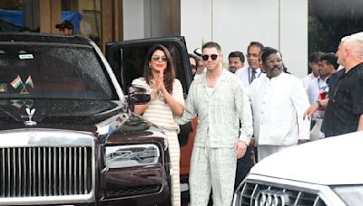 ...Paps With Folded Hands As She Arrives In Mumbai With Nick Jonas To Attend Anant-Radhika's Wedding (VIDEO)