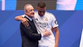 Florentino Perez Welcomes Kylian Mbappe at the Santiago Bernabeu