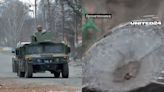 A video from Ukraine shows how the powerful armor on a US-built Humvee saved a soldier from Russian shrapnel