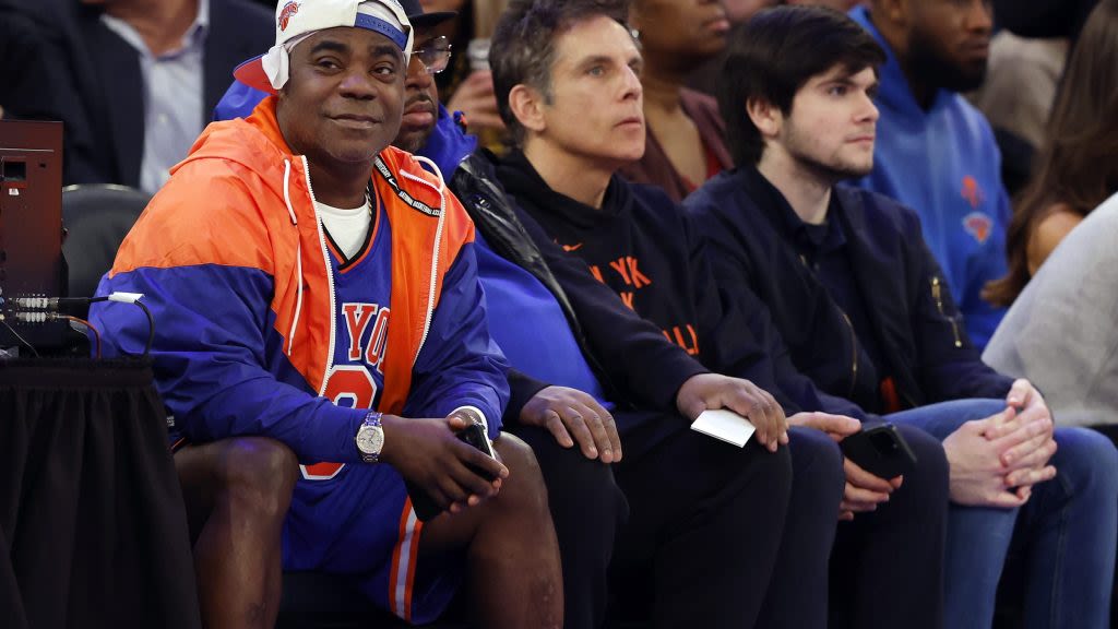 Tracy Morgan and Ben Stiller were as angry as all Knicks fans after the incredible Tyrese Maxey shot