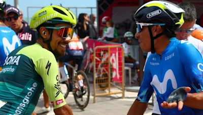 Nairo Quintana tuvo gesto de hermandad con Daniel F. Martínez en el Giro; es para aplaudir