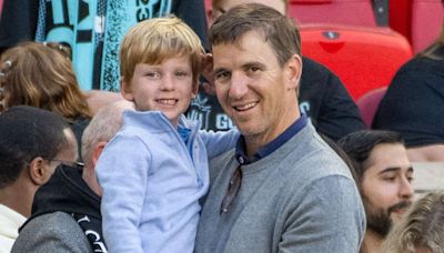 Eli Manning Takes His Son to Watch Soccer, Plus Henry Cavill, Jessica Chastain, Amy Schumer and More