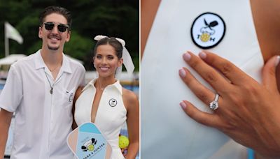 Tara Bernstein Wore a 'Sports-Inspired' Bridal Dress for Her Pickleball-Themed Engagement Party with Hunter Fieri