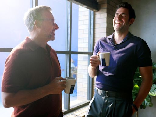 Watch Steve Carell & John Krasinski Crack Each Other Up Behind the Scenes of New Lavazza Commercial (Exclusive)