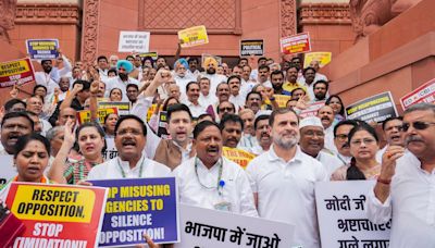 Parliament: Opposition Holds Protest Over Probe Agencies, NEET Row Likely To Keep Session Stormy | Updates