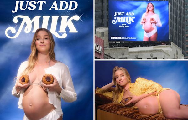 Times Square ad featuring pregnant author covering nipples with cookies ‘too much’ for billboard owner