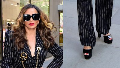 Beyonce’s Mom Tina Knowles Stands Tall in Patent Leather Platform Shoes for ‘Today’ Show