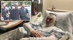 NYC straphanger set on fire blocked fiancée from maniac’s flaming liquid in subway attack, has burns on 30% of his body