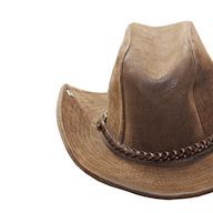 Similar to the Western cowboy hat, but with a slightly shorter brim and a more squared-off crown. Often made from felt or straw. Popular among ranchers and cowboys.