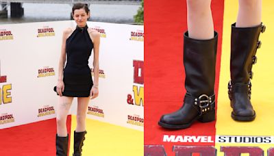 Emma Corrin Buckles Up in Miu Miu Leather Boots for ‘Deadpool & Wolverine’ Photo Call in London