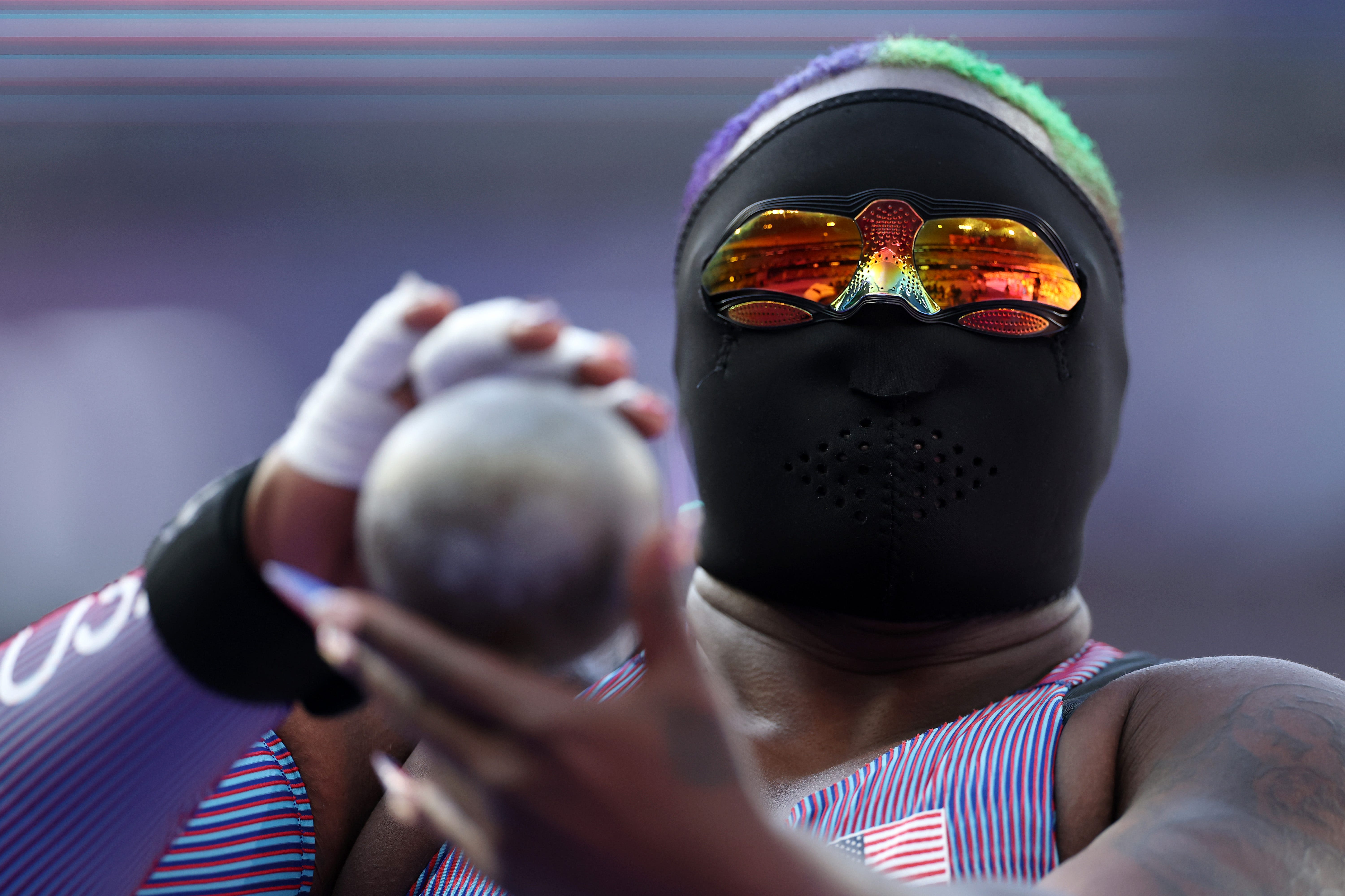 Why does Raven Saunders wear a mask when competing in 2024 Paris Olympics, explained