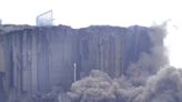 貝魯特港大爆炸遺存的穀物筒倉局部倒塌