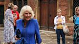 Queen Camilla nails the wide-leg trend in incredible bold blue jumpsuit that exudes elegance