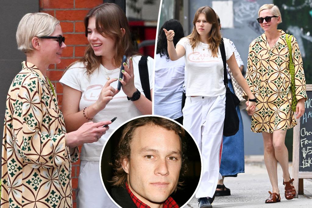 Heath Ledger’s rarely seen daughter Matilda, 18, spotted out with mom Michelle Williams in NYC