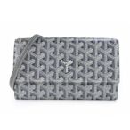 GOYARD Varenne 經典LOGO防水帆布翻蓋WOC斜背包-灰