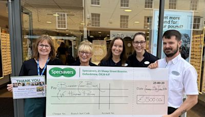 Opticians supported by customers in raising hundreds for foodbank