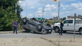 Two people injured in The Glebe following two-car crash