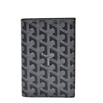 GOYARD 經典防水帆布LOGO小牛皮護照夾(灰色)