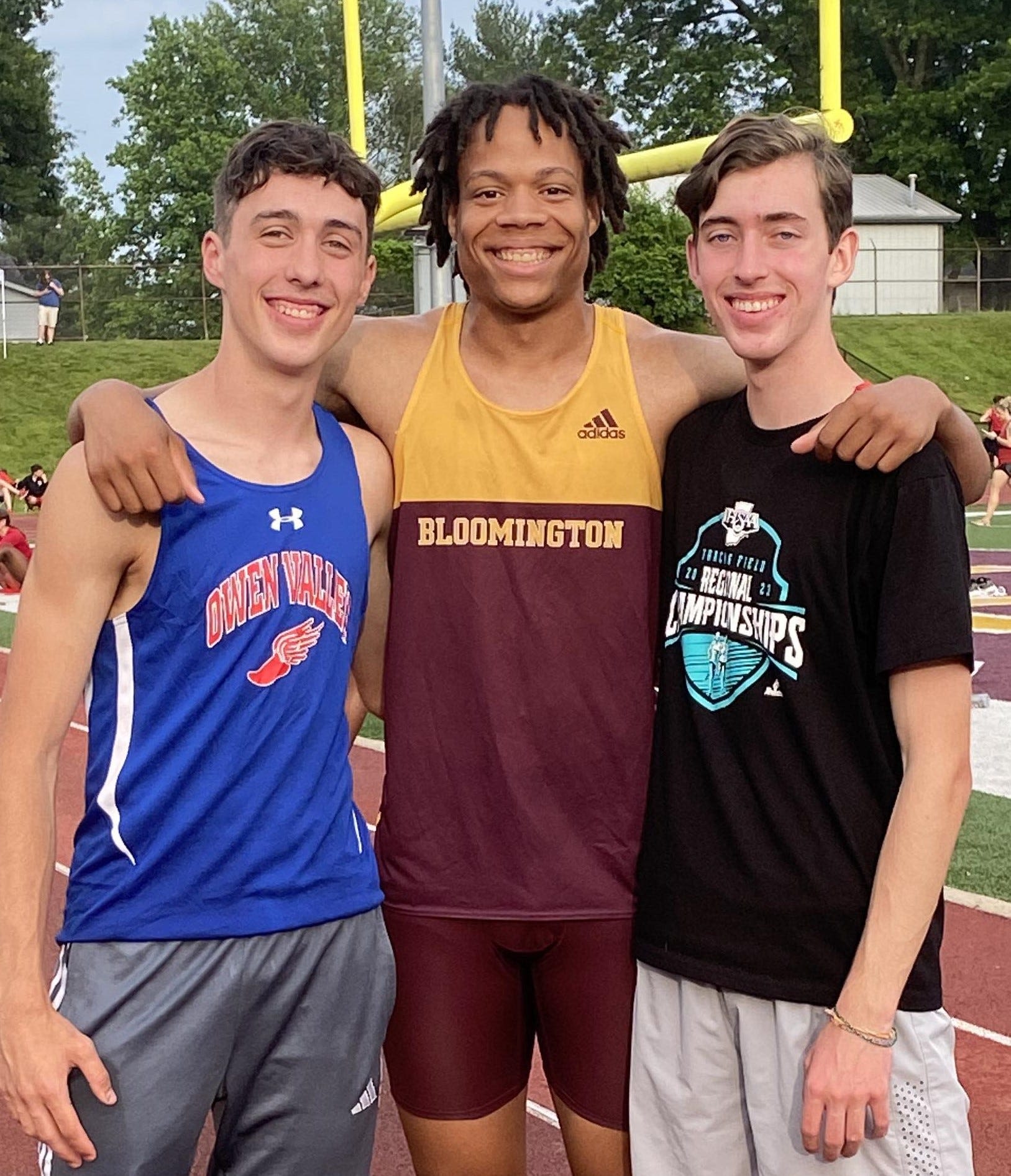 3 for the show: North, OV, BNL high jumpers work together to make IHSAA boys state finals