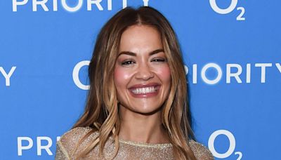 Rita Ora's Latest Naked Dress Is Basically Just Gold Netting