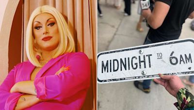 Drag Queen and L.A. Public Officials Help Take Down Signs That Were Relics of City’s Anti-LGBTQ+ History