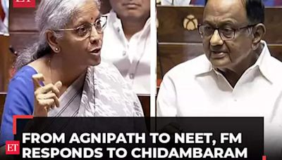 From Agnipath to NEET, FM Sitharaman rebuts P Chidambaram's questions in Rajya Sabha