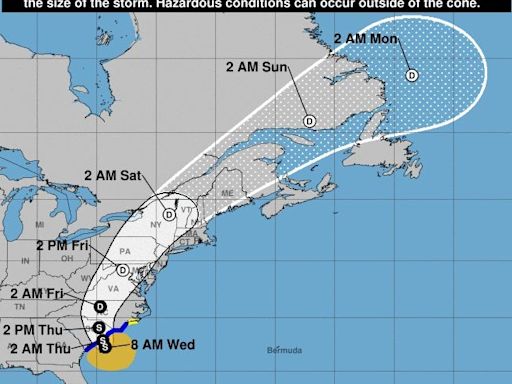 Where's Debby? Follow the tropical storm's path up east coast to NY with our tracker