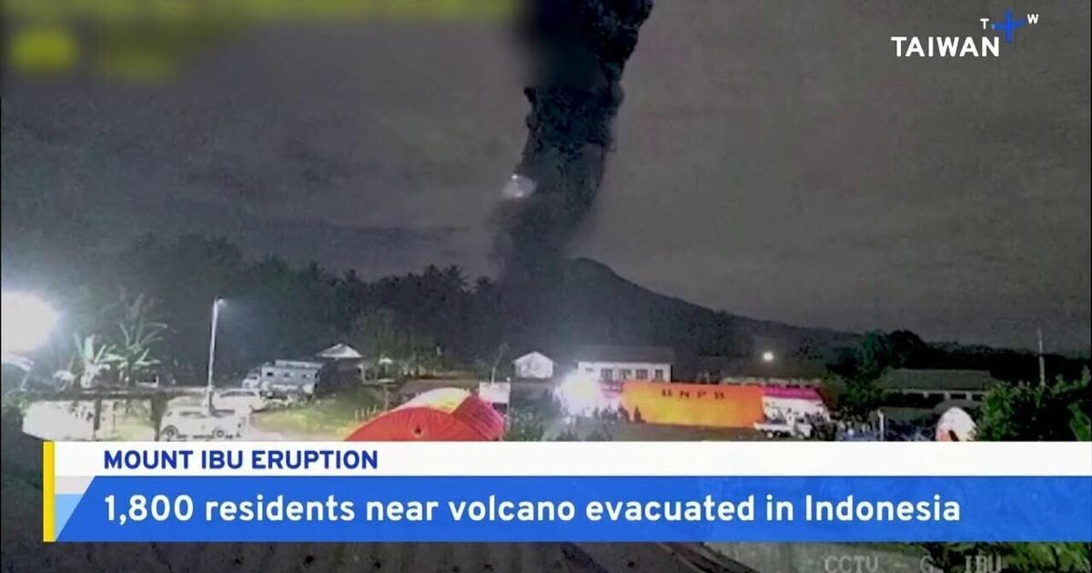 Volcano Eruption in Indonesia Forces 1,800 Nearby Residents To Evacuate - TaiwanPlus News